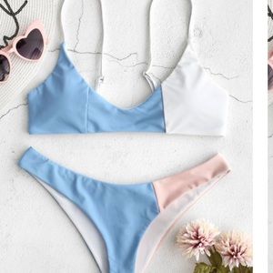 Zaful Color Block Bikini